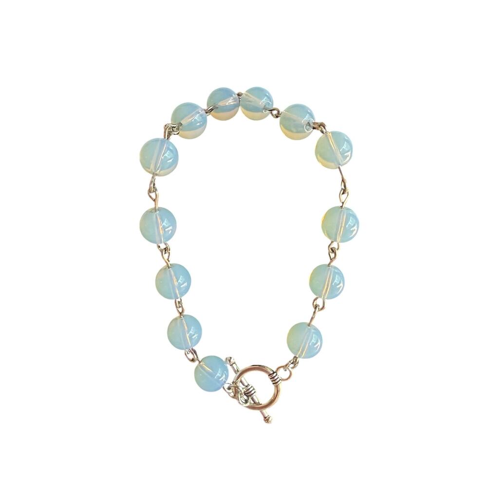 Opalite bracelet handmade with toggle clasp